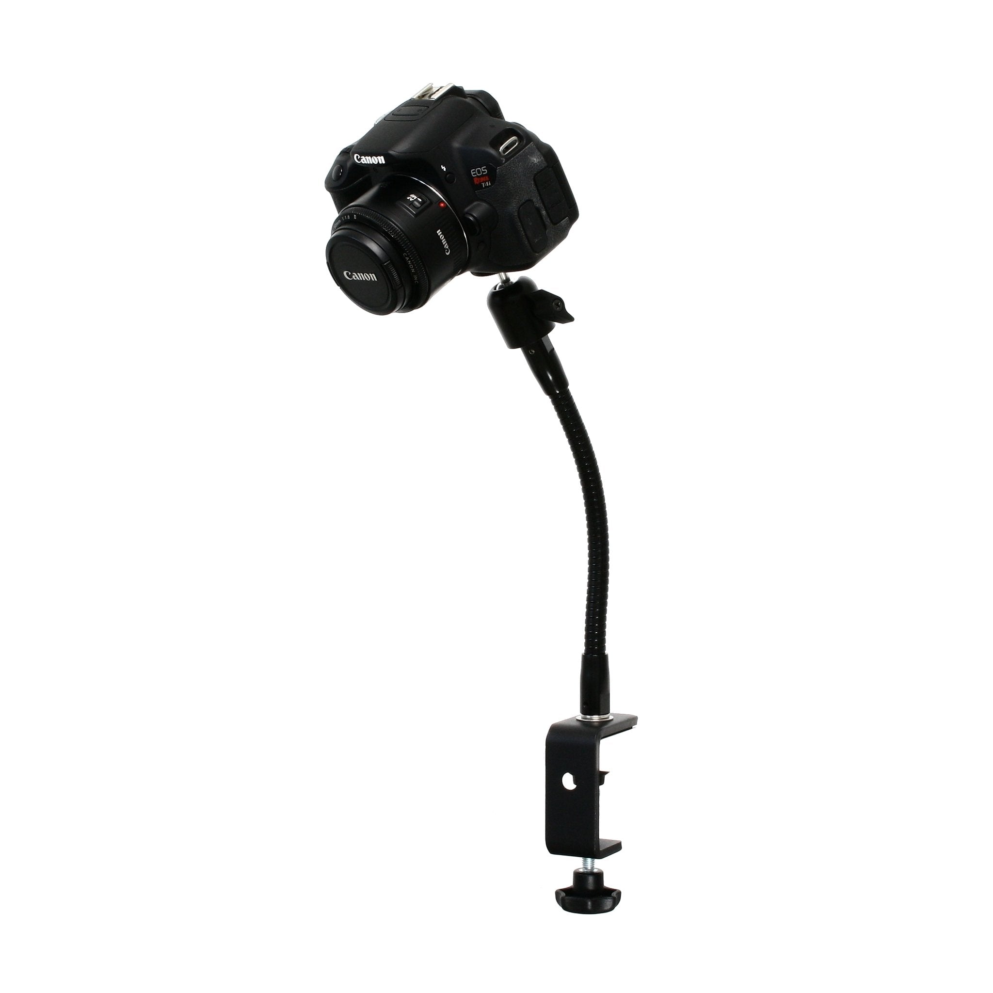 SnakeClamp 9 Black Flexible Arm Camera Stand with Round Base