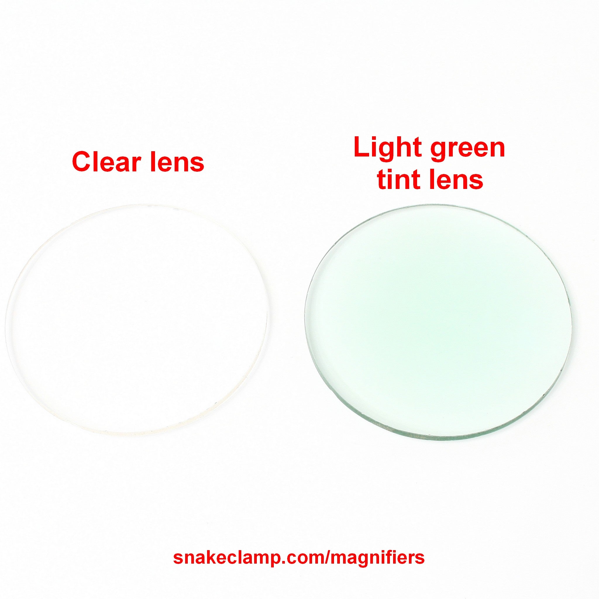 5 Inch 10x Magnifying Glass - Light Green Tint Glass Lens – SnakeClamp  Products