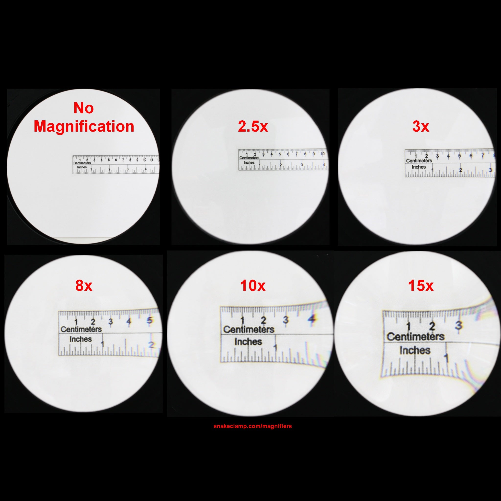 5 Inch 3x Magnifying Glass - Clear Glass Lens